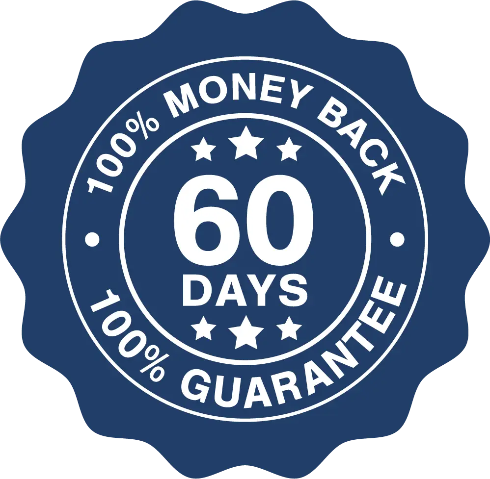 MounjaBoost 60-day money back guarantee seal — risk-free purchase